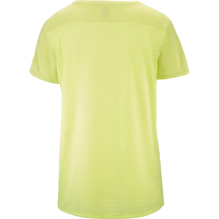 Lemon Salomon Outline Summer Short Sleeve Women's T-Shirts | PH 45389G